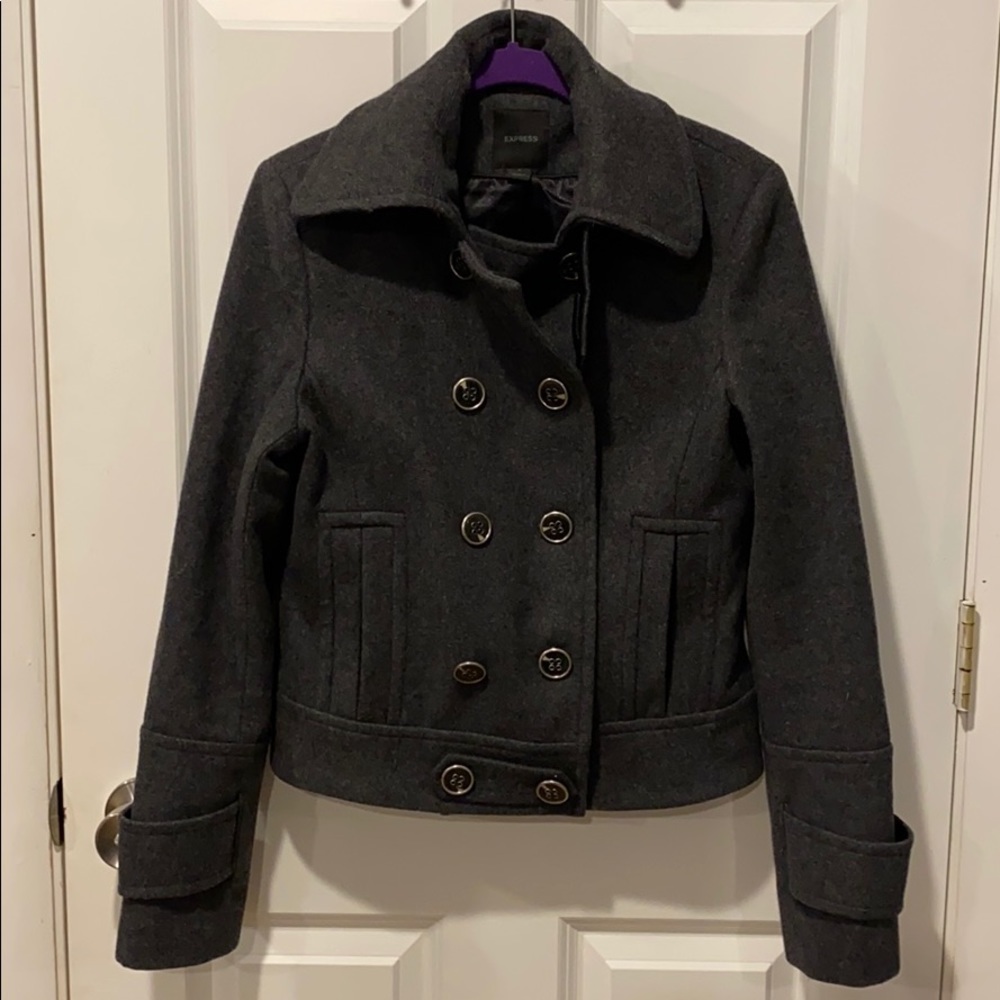 Express Wool Double Breasted Coat Euc - image 1
